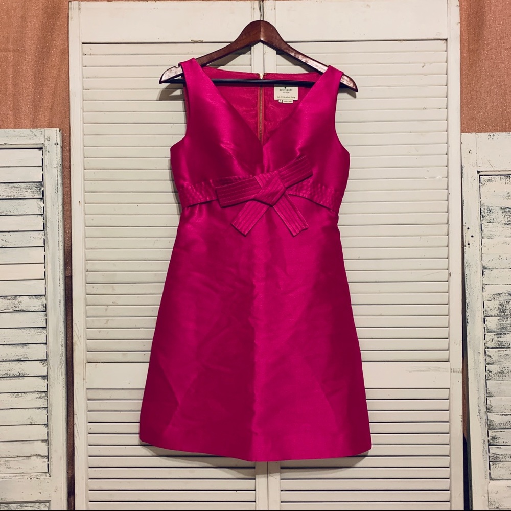 Kate Spade Hot Pink Origami A Line Dress